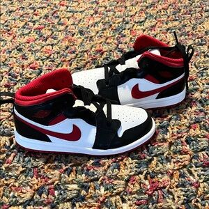 Nike Air Jordan Red, Black, and White Kids' Sneakers